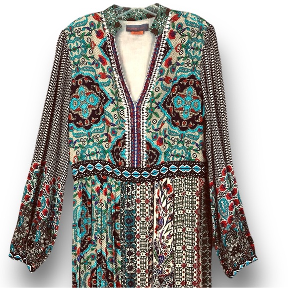 Anthropologie x Bhanuni by Jyoti Ronika Patterned Maxi Dress Multicolor Size M - Picture 6 of 16